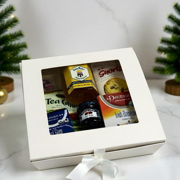 Honey, teas, jam, shortbread, tea candies,