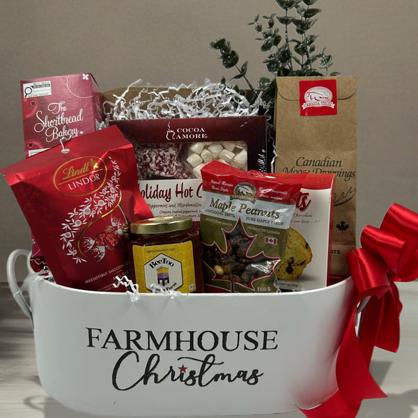 hot chocolate, shortbread, almonds, peanuts, local honey, lindor chocolates