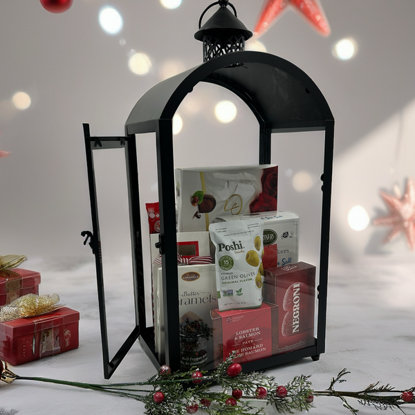 chocolates, crackers, pretzels, mulling spices, gummies, olives, jam, pate, caramels