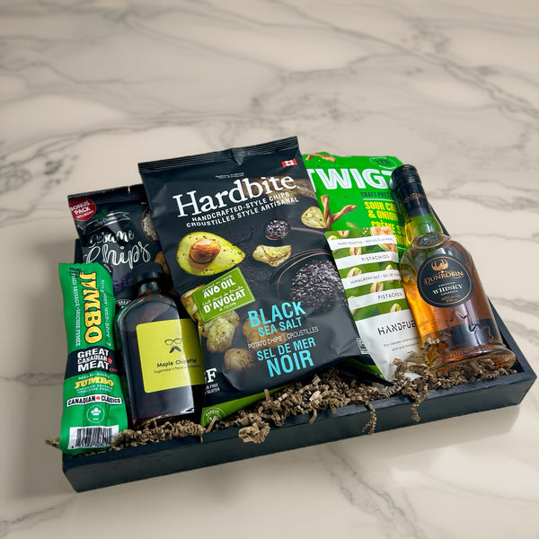 Whiskey and Bites Gift Basket - Not Just Baskets