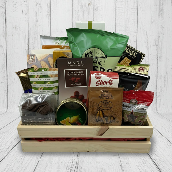 shortbread, cookies, chocolate, truffles, candy, nuts, chips, breadsticks, crackers and more