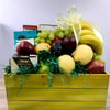 Our wooden crate filled with a selection of fresh fruit, cheese, crackers, nuts and chocolate. Fresh Fruit and cheese baskets in Ottawa.  Sympathy Gift Baskets in Ottawa.