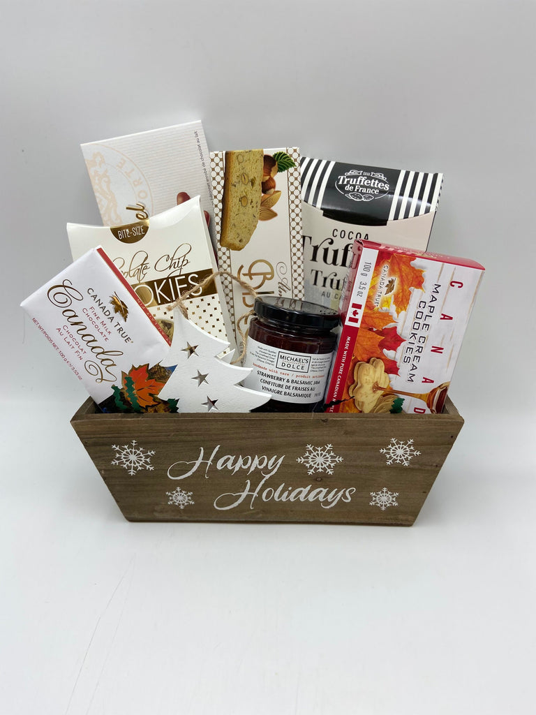 Happy Holidays Gift Basket - Not Just Baskets