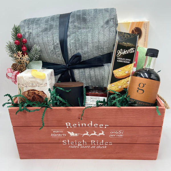 A Cozy Christmas Gift Basket - Not Just Baskets