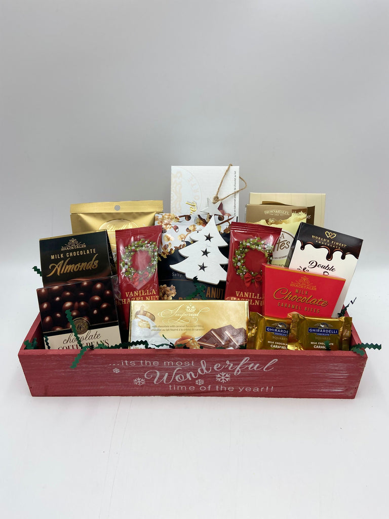 A Chocolate Christmas Gift Basket - Not Just Baskets