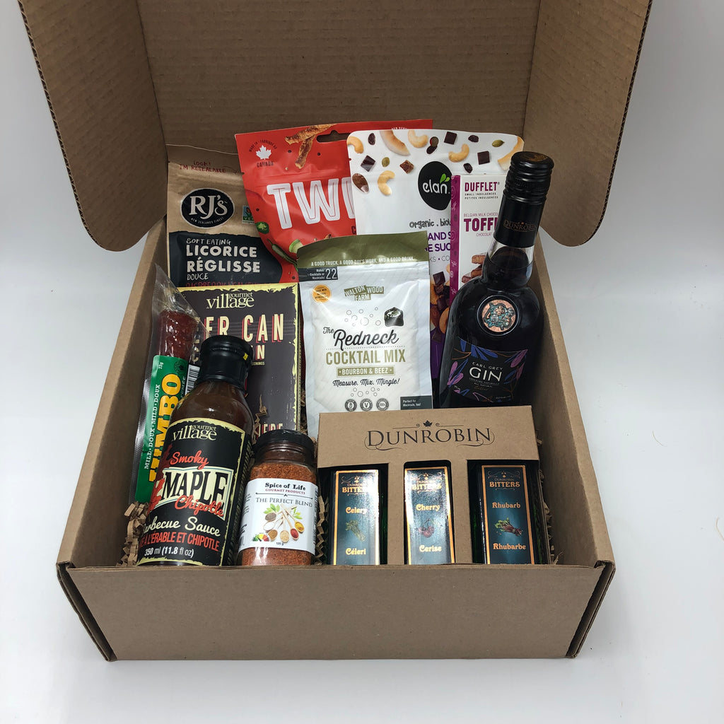 Gin and Snacks Gift Box - Not Just Baskets