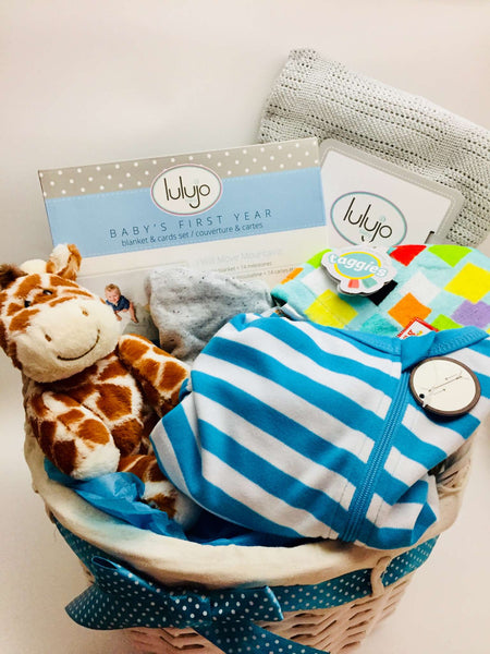 Welcome Sweet Baby Boy Gift Basket - Not Just Baskets