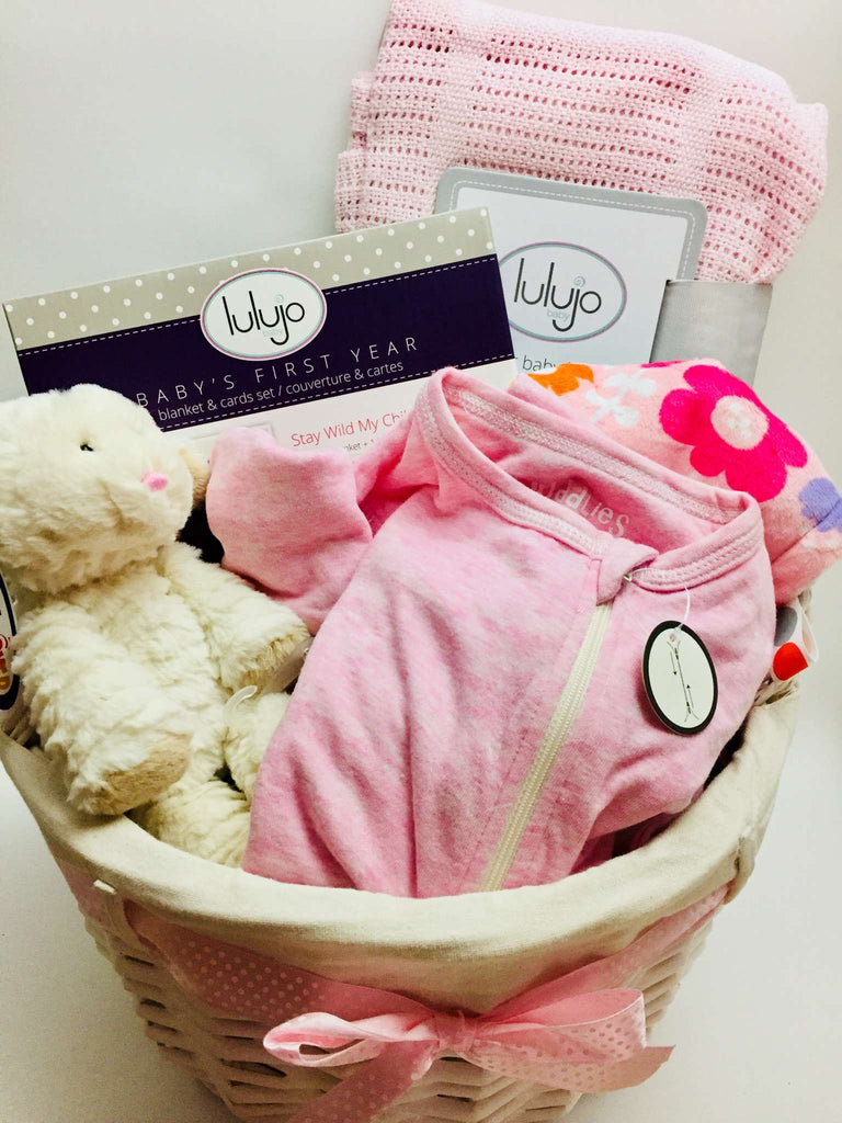 Welcome Sweet Baby Girl Gift Basket - Not Just Baskets